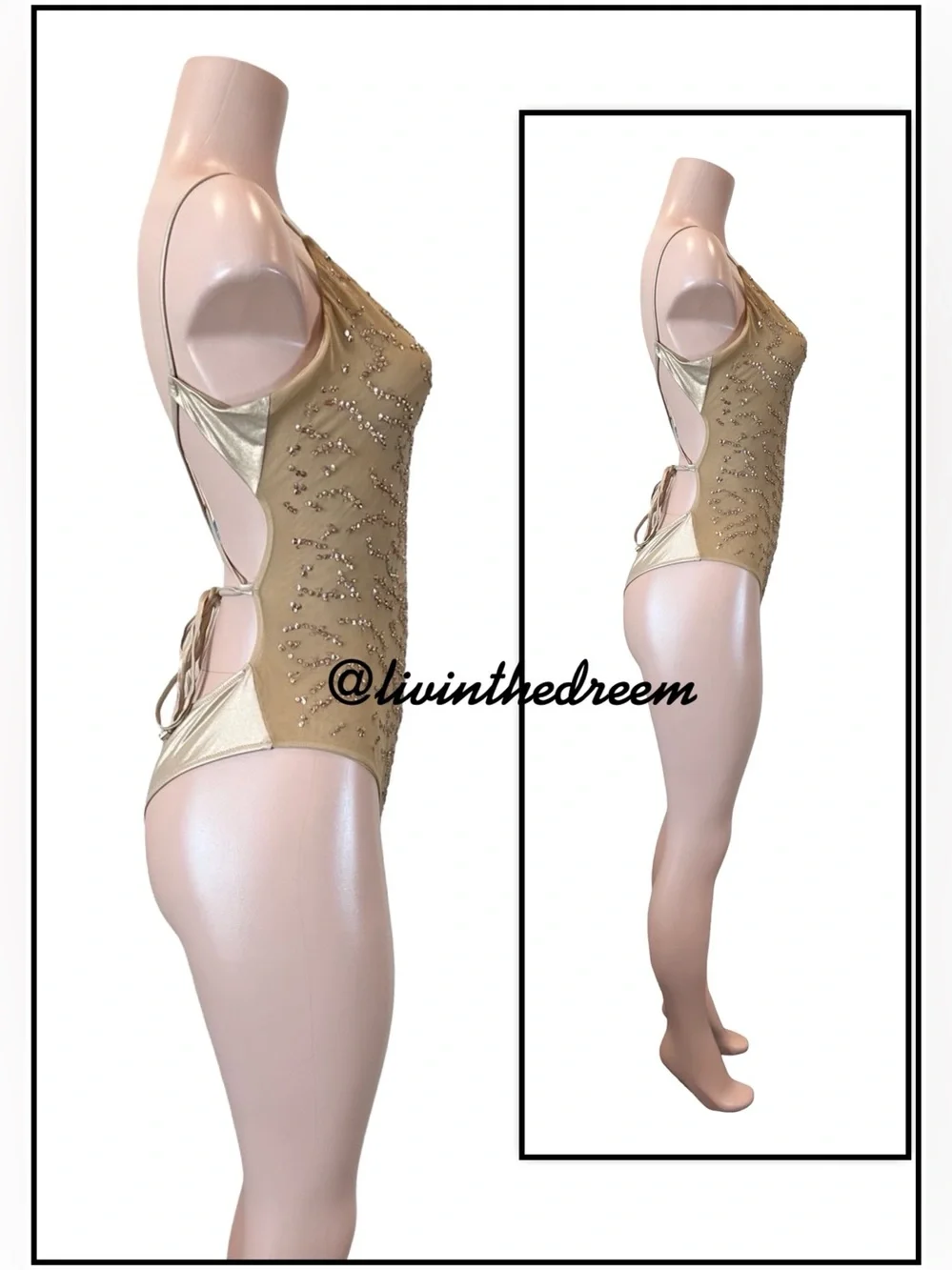 Beach Bunny Rose Gold Nala One Piece SZ L